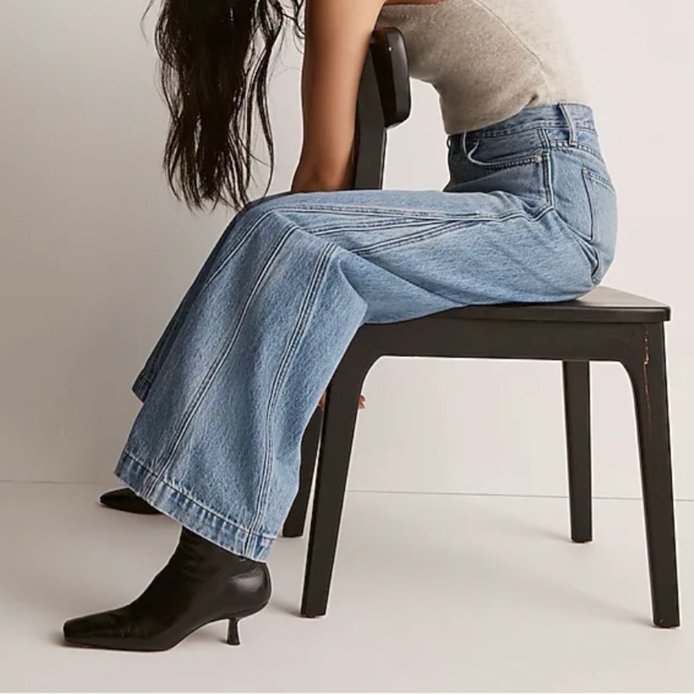 Madewell Super Wideleg Jeans in Parson Wash